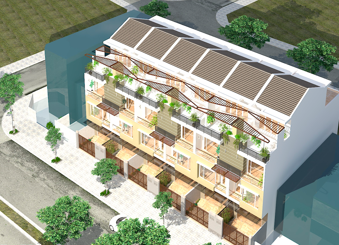 Bản vẽ nhà liên kế 3 tầng 5x22.5m (kiến trúc, kết cấu, điện nước)